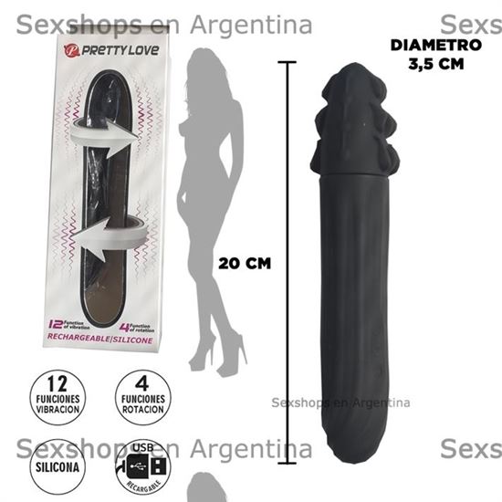 Aaron vibrador rotativo con 12 funcoines de vibracion y rotacion